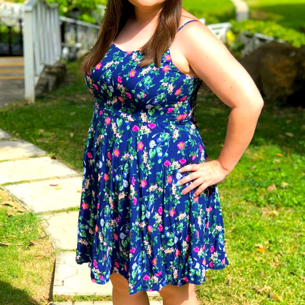 Blue Floral Dress by ON